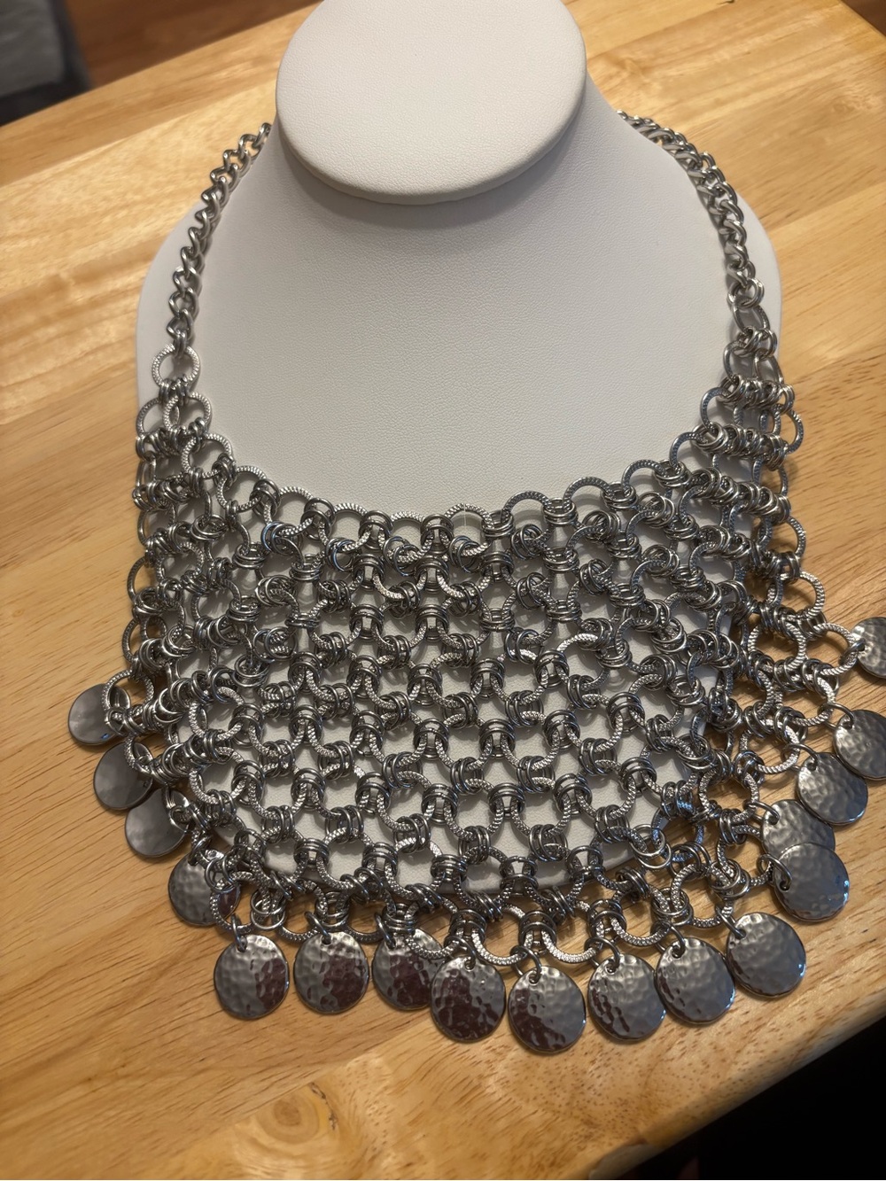 Chicoβs Chainmail Bib Necklace